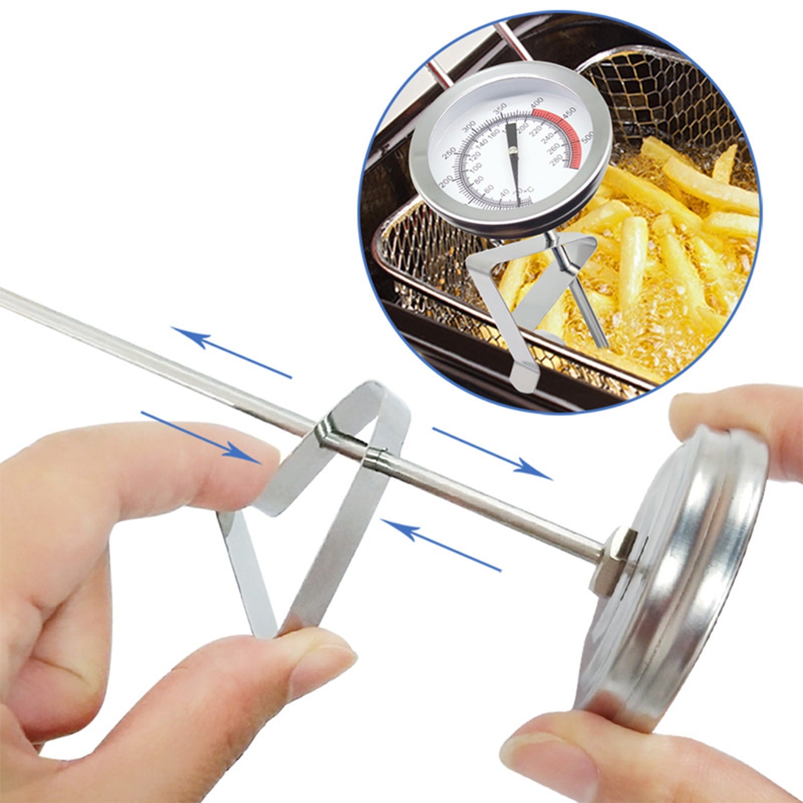 BBQ Thermometer Gauge,Barbecue BBQ Pit Smoker Grill Thermometer Temp Gauge - Image 5